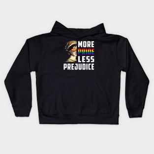 More Pride Less Prejudice LGBT Gay Proud Ally Pride Month Kids Hoodie